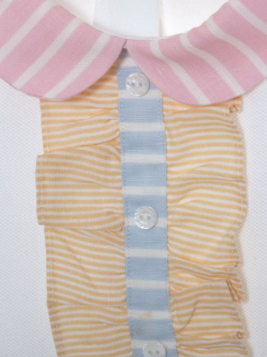Baby Patachou Girls White Dress With Colorful Details