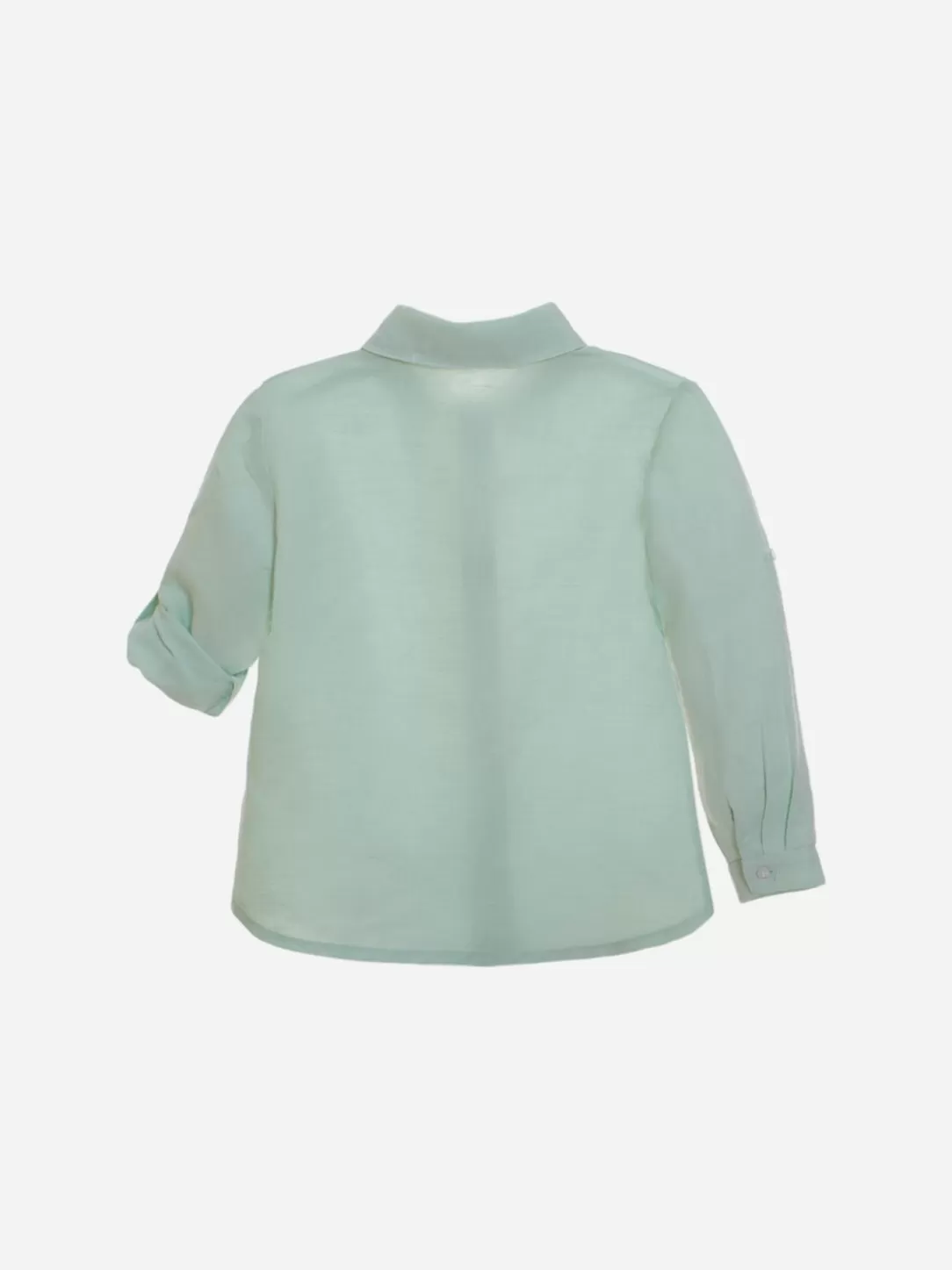 Baby Patachou Green Water Shirt Made In Linen