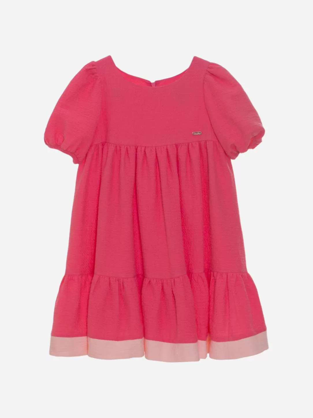 Girl Patachou Kids Girl Short Sleeve Coral Dress