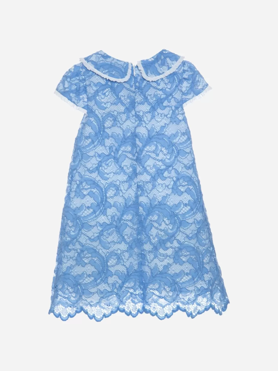 Girl Patachou Light Blue Lace Dress With Bow